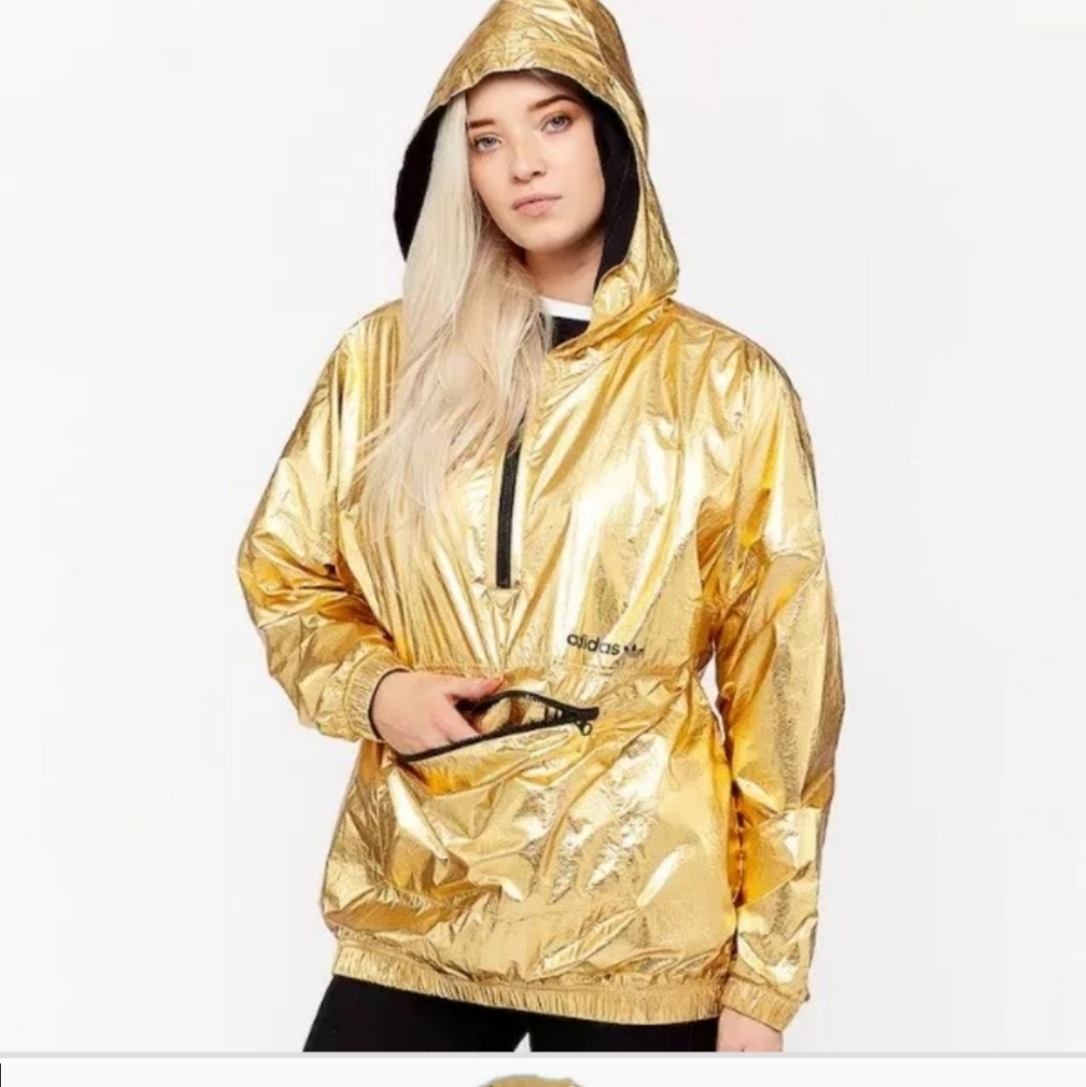 NET ADIDAS METALLIC GOLD WINDBREAKER